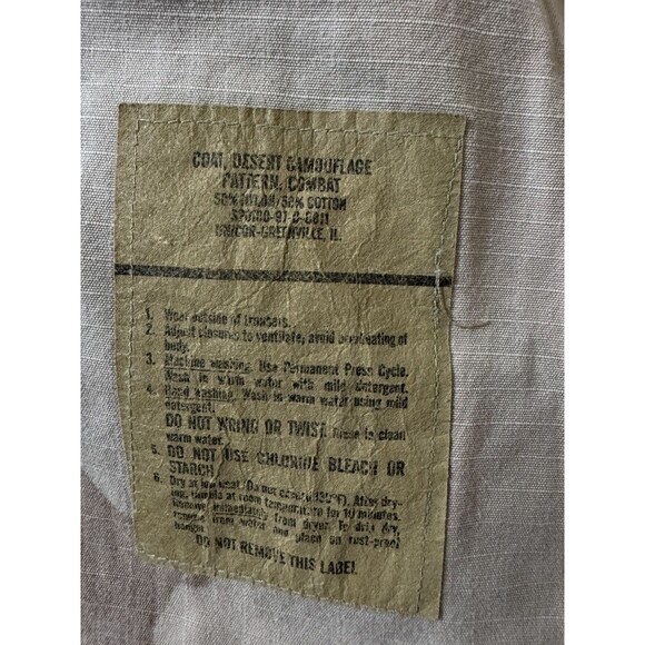 Original US Air Force DCU Desert Camo Jacket USCENTAF Size L - Picture 4 of 7